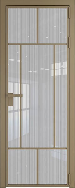 Алюминиевая дверь Profil Doors 10 AG Шампань Страйп