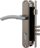 Замок цилиндровый Fuaro (Фуаро) с в комплекте с ручкой LOCKSET.9013 (SET F9011) SN/CP мат.никель