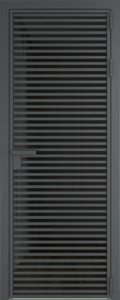 Алюминиевая дверь Profil Doors 12 AG Серая ночь Черное тонированное