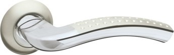 Ручка Fuaro (Фуаро) раздельная R.AR54.LOUNGE (LOUNGE AR) 130mm SN/CP-3 матовый никель/хром