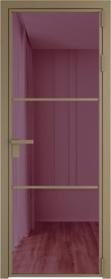 Алюминиевая дверь Profil Doors 13 AG Шампань Фиолетовое шпион