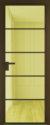 Алюминиевая дверь Profil Doors 14 AG Деорэ Золотое шпион