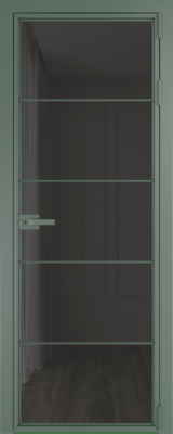 Алюминиевая дверь Profil Doors 5AX Зеленый воск Тонированное
