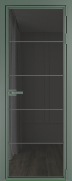 Алюминиевая дверь Profil Doors 5AX Зеленый воск Тонированное