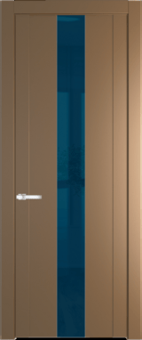 Межкомнатная дверь Profil Doors 1.9 P Зеркало синее Перламутр золото