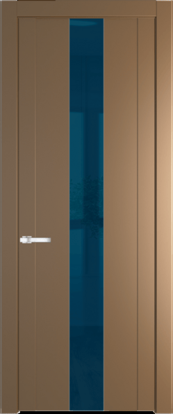 Межкомнатная дверь Profil Doors 1.9 P Зеркало синее Перламутр золото