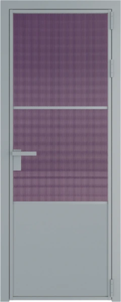 Алюминиевая дверь Profil Doors 20 AG Серебро Мору Фиолетовое