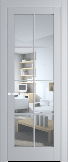 Межкомнатная дверь Profil Doors 4.1.2 (p.8) Лайт Грей (RAL 870-01) Прозрачное