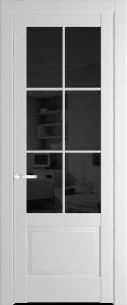 Межкомнатная дверь Profil Doors 4.2.2 (p.6) Крем Вайт (RAL 120-02) Черное тонированное