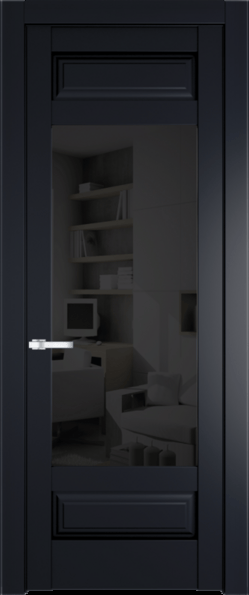 Межкомнатная дверь Profil Doors 4.3.3 PD Нэви Блу (RAL 7016) Черное тонированное