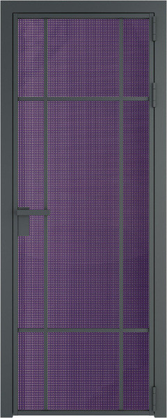 Алюминиевая дверь Profil Doors 8 AG Серая ночь Кризет Фиолетовый