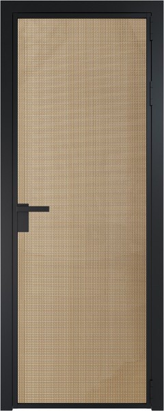 Алюминиевая дверь Profil Doors 1 AG Черный матовый RAL9005 Кризет Золото