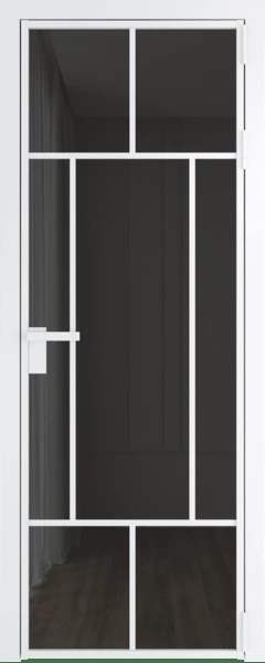 Алюминиевая дверь Profil Doors 10 AG Вайт Тонированное