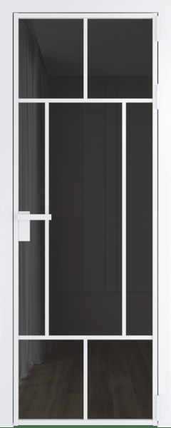 Алюминиевая дверь Profil Doors 10 AG Вайт Тонированное