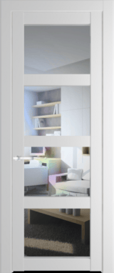 Межкомнатная дверь Profil Doors 1.4.2 PD Прозрачное Крем Вайт (RAL 120-02)