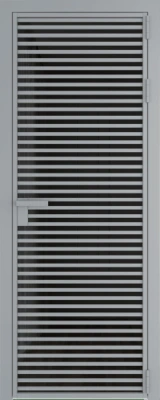 Алюминиевая дверь Profil Doors 12 AG Серебро Черное тонированное