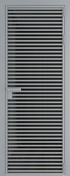 Алюминиевая дверь Profil Doors 12 AG Серебро Черное тонированное