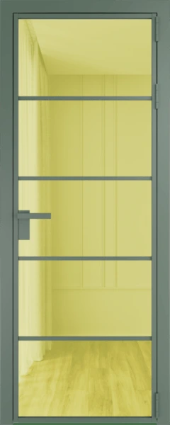 Алюминиевая дверь Profil Doors 14 AG Зеленый воск Золотое шпион