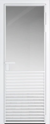 Алюминиевая дверь Profil Doors 16 AG Вайт Прозрачное