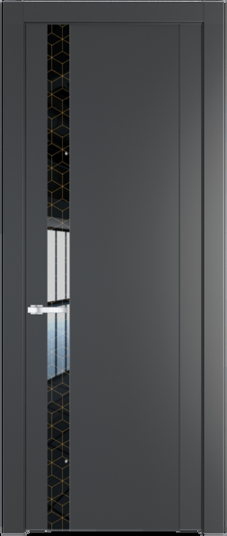Межкомнатная дверь Profil Doors 1.2 P Лоран узор золото Графит (Pantone 425С)