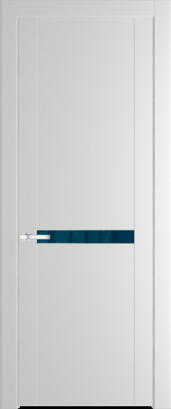 Межкомнатная дверь Profil Doors 1.4 P Зеркало синее Крем Вайт (RAL 120-02)