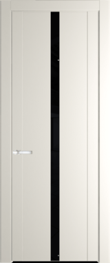 Межкомнатная дверь Profil Doors 1.8 P Lacobel Черный лак Перламутр белый