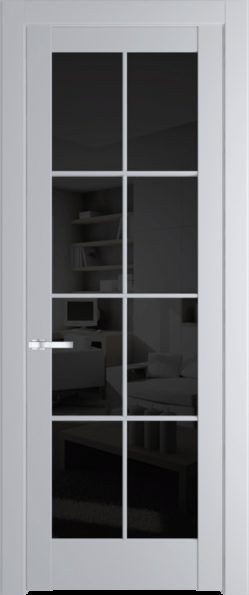 Межкомнатная дверь Profil Doors 4.1.2 (p.8) Лайт Грей (RAL 870-01) Черное тонированное