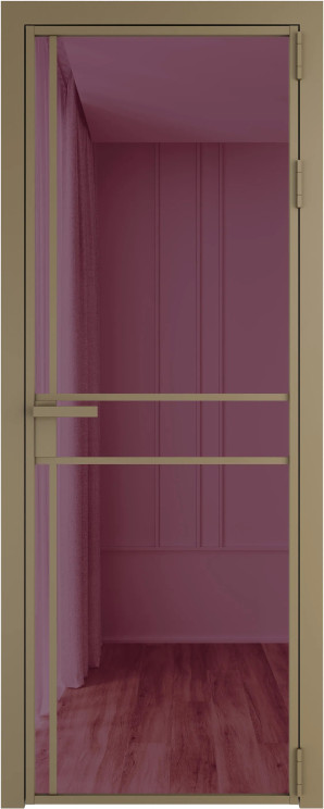 Алюминиевая дверь Profil Doors 9 AG Шампань Фиолетовый Шпион