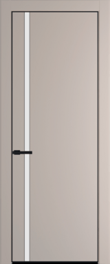Межкомнатная дверь Profil Doors 21 PA Черный матовый RAL9005 Монохром белый просветленный Сэнд