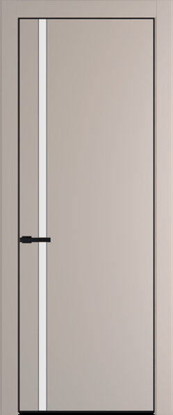 Межкомнатная дверь Profil Doors 21 PA Черный матовый RAL9005 Монохром белый просветленный Сэнд