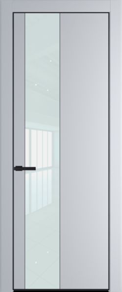Межкомнатная дверь Profil Doors Orange 19 PE.O Белый лак Лайт Грей (RAL 870-01) Черный матовый RAL9005