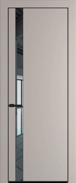 Межкомнатная дверь Profil Doors 18 PA Черный матовый RAL9005 Зеркало Сэнд