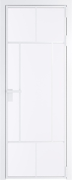 Алюминиевая дверь Profil Doors 10 AG Вайт Монохром белый просветленный
