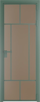 Алюминиевая дверь Profil Doors 10 AG Зеленый воск Монохром капучино