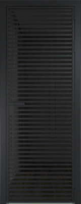 Алюминиевая дверь Profil Doors 12 AG Черный матовый Черное тонированное
