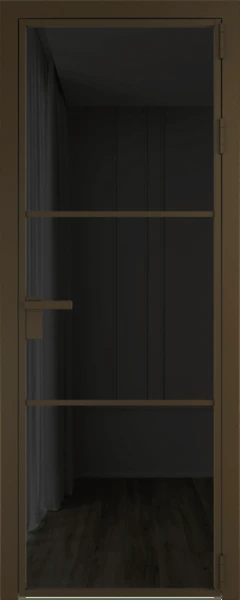 Алюминиевая дверь Profil Doors 13 AG Деорэ Черное тонированное