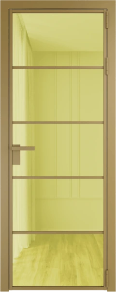 Алюминиевая дверь Profil Doors 14 AG Золото Золотое шпион