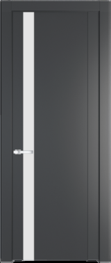 Межкомнатная дверь Profil Doors 1.2 P Монохром белый просветленный Графит (Pantone 425С)