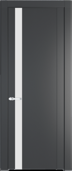Межкомнатная дверь Profil Doors 1.2 P Монохром белый просветленный Графит (Pantone 425С)