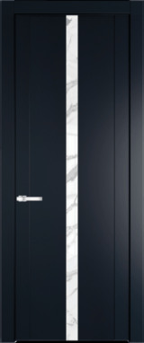 Межкомнатная дверь Profil Doors 1.8 P Нефи белый узор серебро Нэви Блу (RAL 7016)