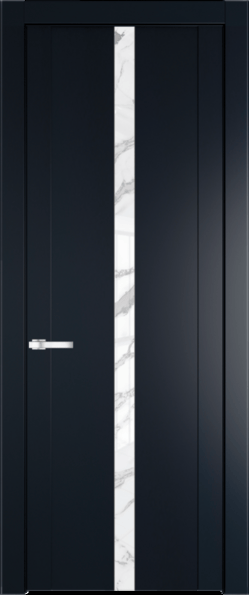 Межкомнатная дверь Profil Doors 1.8 P Нефи белый узор серебро Нэви Блу (RAL 7016)