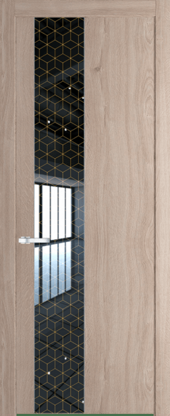Межкомнатная дверь Profil Doors 19 NW Лоран узор золото Дуб Сонома