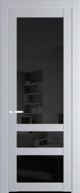 Межкомнатная дверь Profil Doors 2.5.2 PD Лайт Грей (RAL 870-01) Черное тонированное