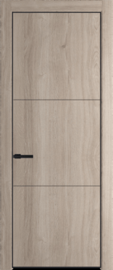 Межкомнатная дверь Profil Doors 13 NA Черный матовый Дуб Сонома