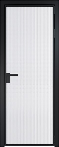 Алюминиевая дверь Profil Doors 1 AG Черный матовый Мору белое