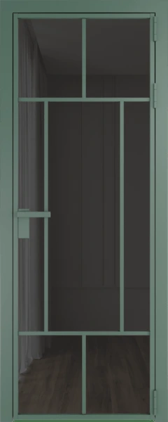Алюминиевая дверь Profil Doors 10 AG Зеленый воск Тонированное