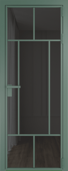 Алюминиевая дверь Profil Doors 10 AG Зеленый воск Тонированное
