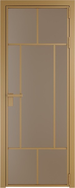Алюминиевая дверь Profil Doors 10 AG Золото Монохром капучино