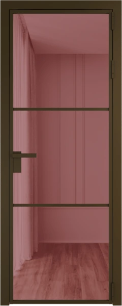 Алюминиевая дверь Profil Doors 13 AG Деорэ Розовое шпион