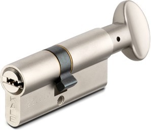 Цилиндровый механизм Kale kilit (Кале килит) с вертушкой 164 SM/70 (30+10+30) mm никель 5 кл.